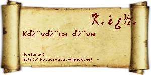 Kövécs Éva névjegykártya